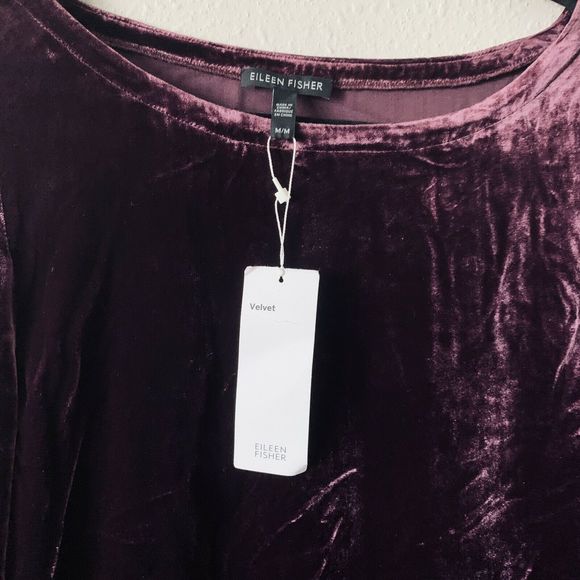 Eileen Fisher Velvet Silk Ballet Neck Duster Dress - Picture 6 of 8